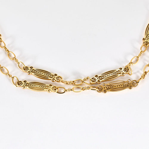 Collier Chaine giletière or jaune 58 Facettes ROD3564