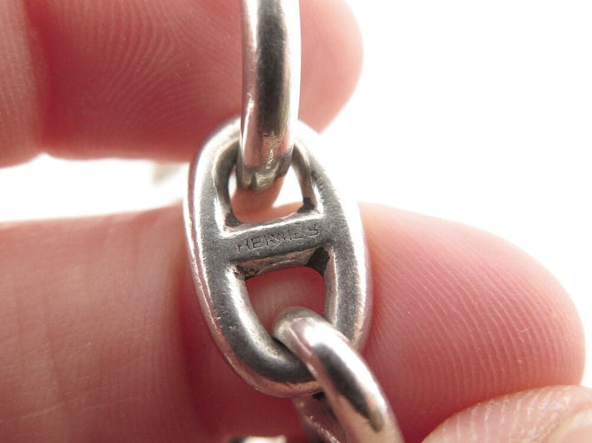 Bracelet vintage bracelet HERMES chaine d'ancre pm en argent massif 925 18cm 58 Facettes 268152