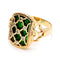 Bague 61 Bague treillis en or jaune, diamants et émail 58 Facettes E9D02CAC82424A9E93FB62EBBFAA7096