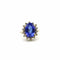 Bague 54 Bague en or tanzanite et halo de diamants par LeVian 58 Facettes