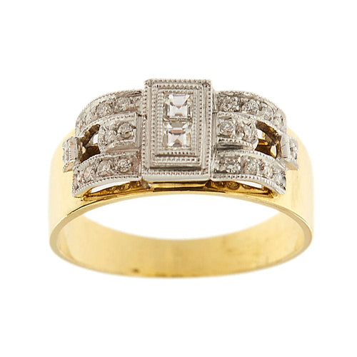 Bague Bague deux ors et diamants 58 Facettes 30163