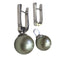 Boucles d'oreilles Boucles d'oreilles en perles vertes de Tahiti, or blanc et diamants 58 Facettes T105