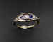 Bague 57 Bague Jarretière Diamants Saphir Verneuil 58 Facettes C19-09
