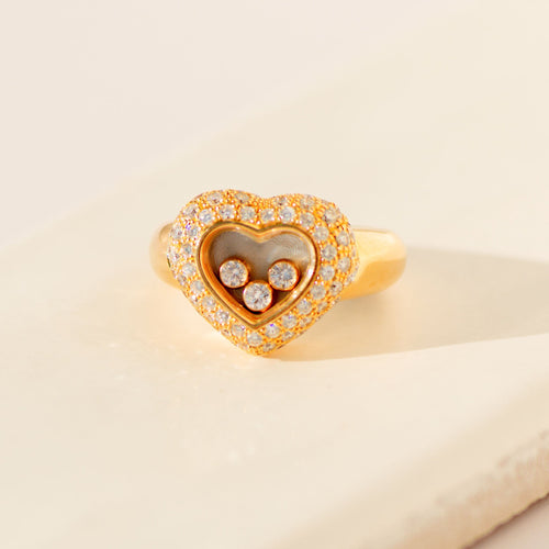 Bague 51 Chopard - Bague Happy Diamonds en or jaune 18 carats et diamants 58 Facettes 3291
