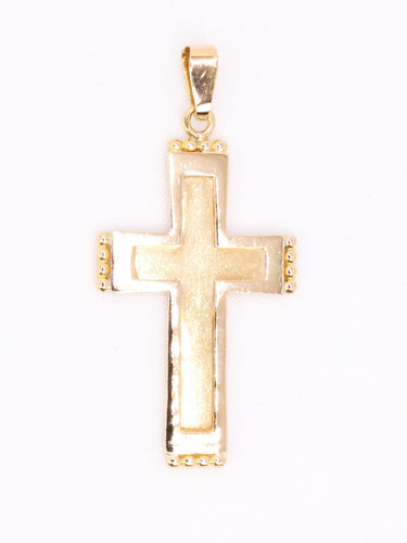 Pendentif croix vintage or jaune