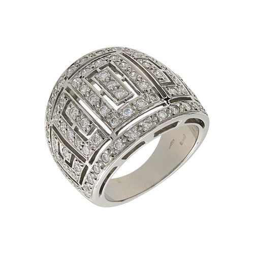 Bague 53.5 Bague Or blanc, Diamants naturels 58 Facettes AG-20X1454