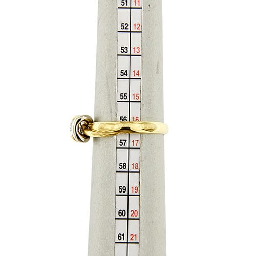 Bague 56 Bague solitaire deux ors avec diamant de 0,28 ct 58 Facettes 36725