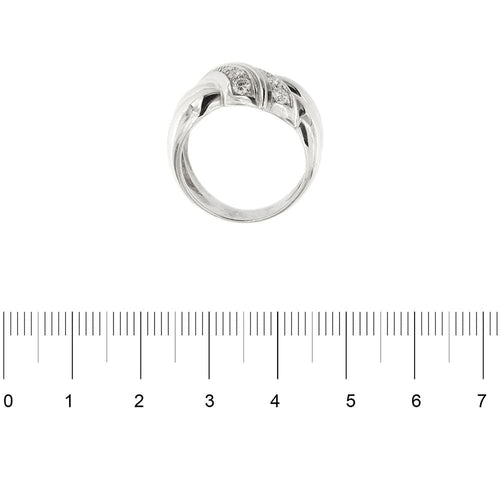 Bague 54 Bague bandeau or blanc diamants 58 Facettes 29354