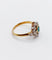 Bague 59.5 Epner - Bague marquise en or 18k et platine, pierre verte et diamants 58 Facettes A06589