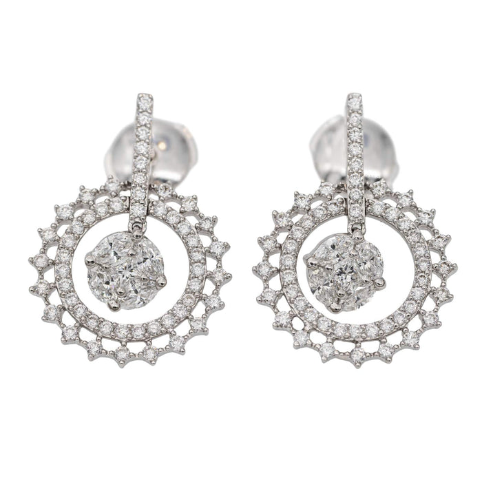 Boucles d'oreilles Boucles d'oreilles Or blanc Diamant 58 Facettes 2569109CN