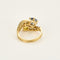Bague 56 Bague Toi & Moi en or jaune, platine, saphir bleu, saphir jaune et diamants 58 Facettes B240722