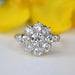 Bague 57 Bague ancienne marguerite de diamants 58 Facettes 24-197