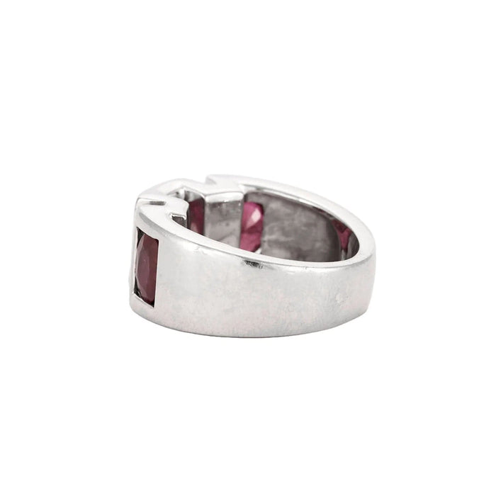 Bague 53 Bague or blanc diamants et rubis 58 Facettes BO/230061/