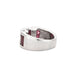 Bague 53 Bague or blanc diamants et rubis 58 Facettes BO/230061/