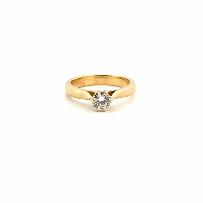 Bague 53 Solitaire or jaune diamant 58 Facettes 102-GS30652-01