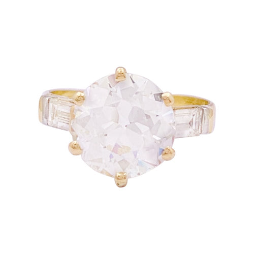 Bague 53 Bague solitaire or jaune, diamant 3,35 carats. 58 Facettes 34009