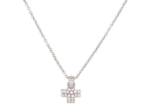 Collier collier POMELLATO pendentif croix diamants en or blanc 58 Facettes 259931