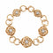 Bracelet Bracelet vintage en or jaune avec cercles de diamants 58 Facettes G14051