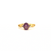 Ring 48 Solitaire Yellow Gold & Amethyst 58 Facettes 41-GS34637