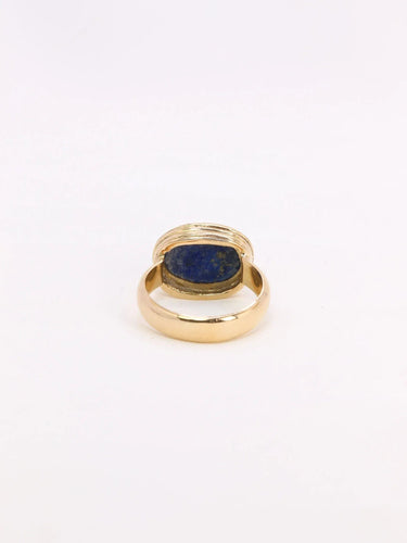 Bague 55 Bague vintage lapis lazuli or jaune 58 Facettes 1039.2