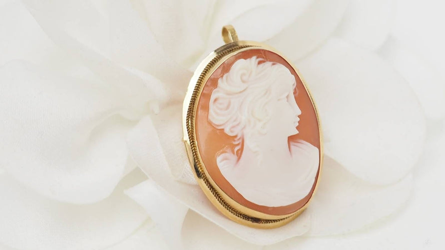 Pendentif Pendentif-broche ancien en or jaune et camée 58 Facettes 31783