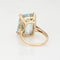 Bague Bague vintage en or jaune 14 carats avec aigue-marine 16 carats, taille 8,5, bijou de succession raffiné 58 Facettes G13594