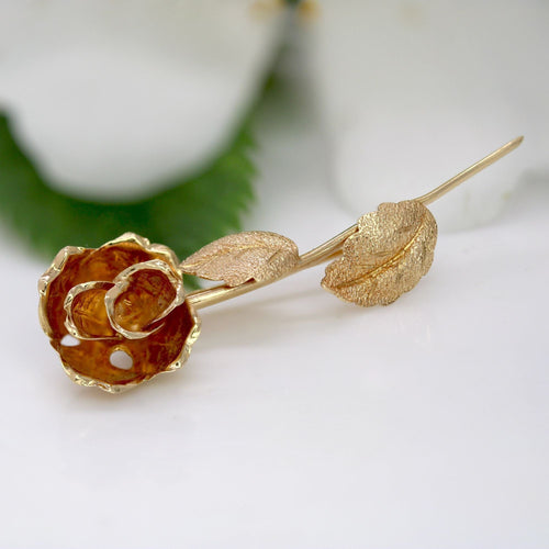 Broche Broche or vintage bouton de rose 58 Facettes CVBR96