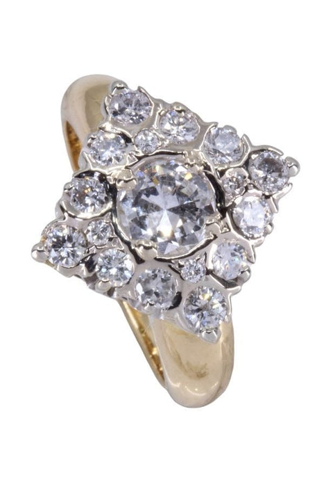 Bague 50 Bague or jaune blanc diamants 58 Facettes 089891