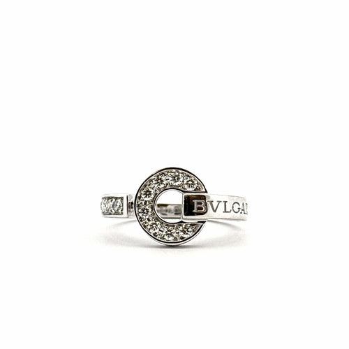 Bague 51 Bulgari - Bague "Bvlgari Classic" or blanc 18 carats et diamant 58 Facettes