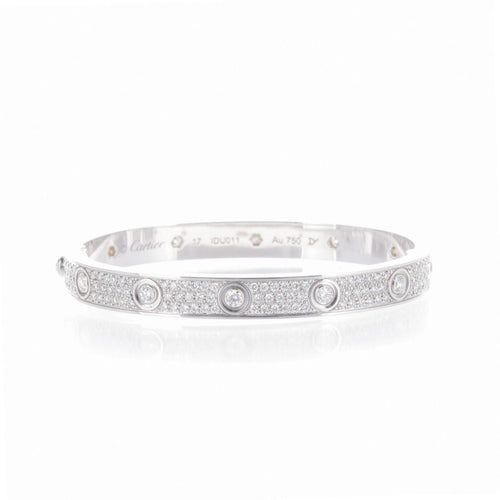 Bracelet Bracelet Cartier Love Or Blanc Pavé Diamants 58 Facettes 2.17821