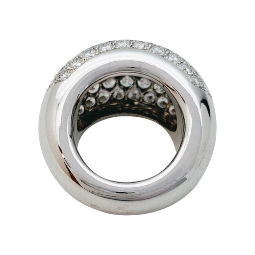 Bague 51 Bague pavage en or blanc, diamants. 58 Facettes 31229