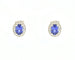 Boucles d'oreilles avec saphirs et diamants de 2,15 ct