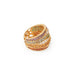 Bague 53 Bague bandeau or jaune entourée de gemmes de couleurs 58 Facettes 1