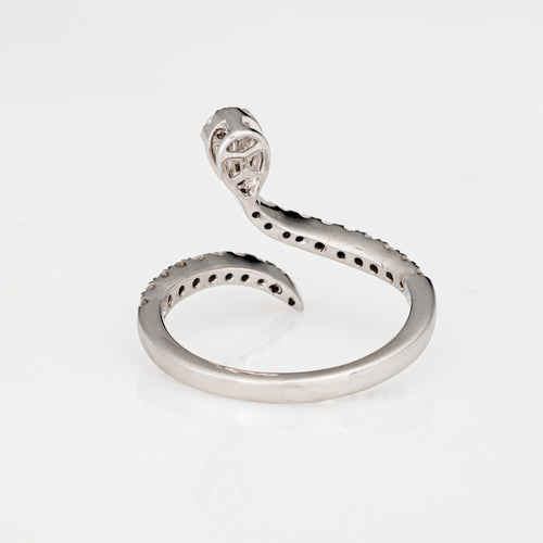 Bague Bague serpent en or blanc 14 carats, diamants, taille 6, bijoux de qualité supérieure, tailles mixtes 58 Facettes G14066