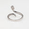 Bague Bague serpent en or blanc 14 carats, diamants, taille 6, bijoux de qualité supérieure, tailles mixtes 58 Facettes G14066