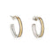 Boucles d'oreilles Cartier - boucles d'oreilles créoles vintage argent et or jaune 58 Facettes G13685