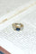 Bague 53 Bague Saphir Cabochon et Diamants sur Or jaune et Argent 58 Facettes
