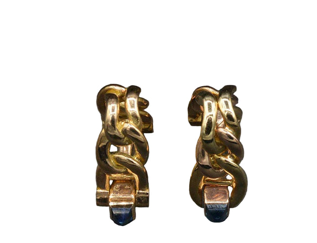 Boutons de Manchettes 2 Ors Saphirs