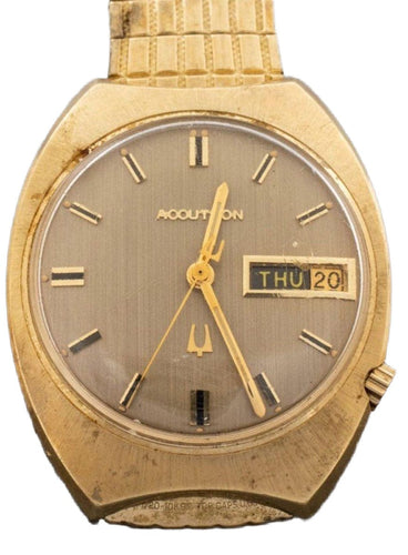 Montre Bulova - Montre-bracelet Accutron or jaune 1970 58 Facettes