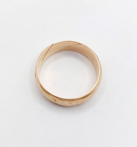 Alliance jumelées Gimmel antique or rose non gravée