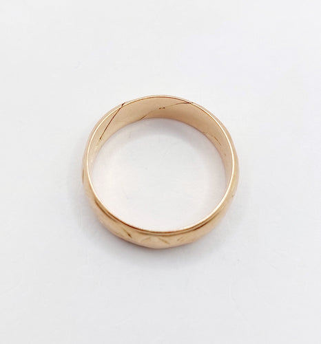 Bague 51 Alliance jumelées Gimmel antique or rose non gravée 58 Facettes A05700