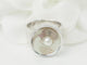 Bague vintage Dinh Van en or blanc et perle de culture