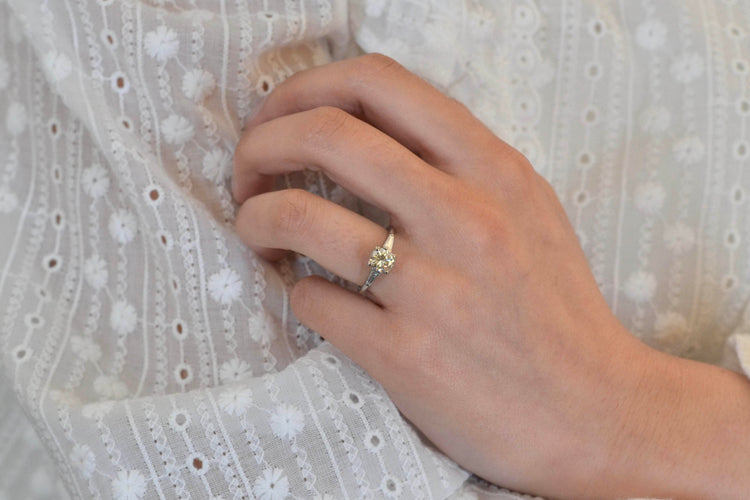 Bague 52 Bague diamant 1,05cts K/VVS1 or blanc 58 Facettes 26350