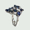Bague 54 BAGUE DESIGN ART DÉCO 58 Facettes DF23(881)