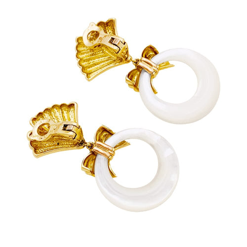 Boucles d'oreilles Boucles d'oreilles transformables Van Cleef & Arpels, or jaune, pierres de couleur. 58 Facettes 35275