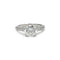 Bague 48 Solitaire accompagné or blanc diamants - 1,51 carat D VS1 58 Facettes 240329R