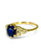 Bague 56 Bague or jaune saphir 2 ct et diamants 0,50 ct 58 Facettes 00080101