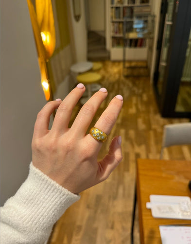 Bague 54 Bague gitane en diamant victorien 58 Facettes