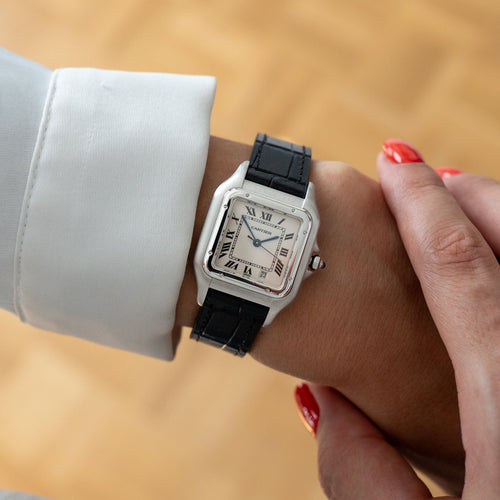 Montre Cartier - Montre Panthère - Ivory roman dial - Medium 58 Facettes