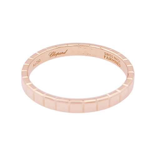 Bague 54 Bague Chopard "Ice Cube" or rose. 58 Facettes 34154